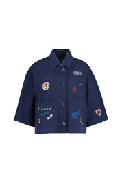 Overshirt aus Baumwolle - 002 - Blau