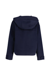 Wolljacke mit Kapuze - 045 - Blau