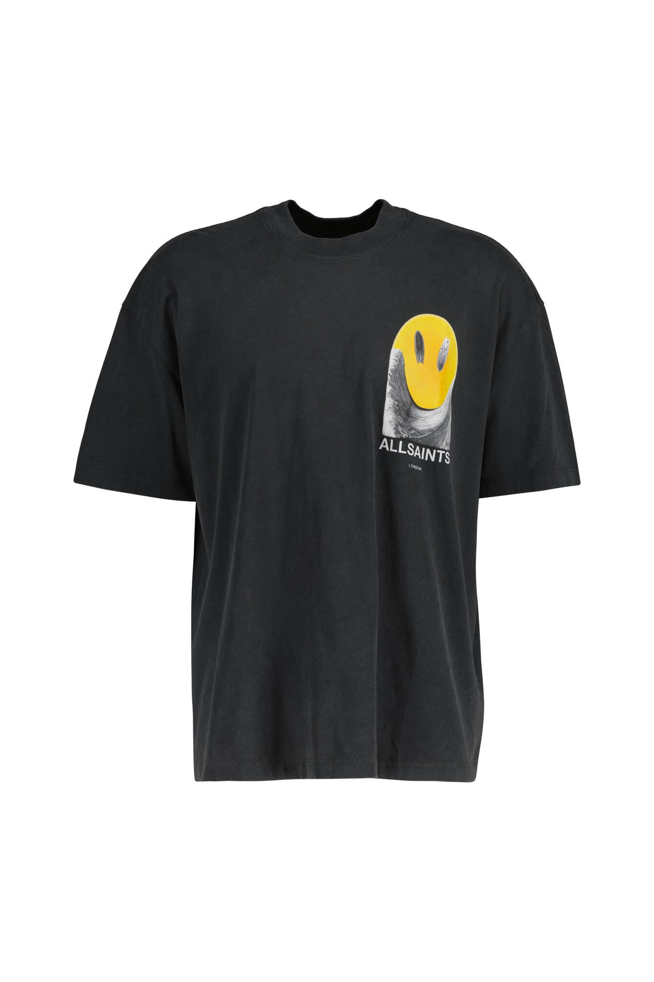 T-Shirt aus Bio-Baumwolle - Washed Black - Grau