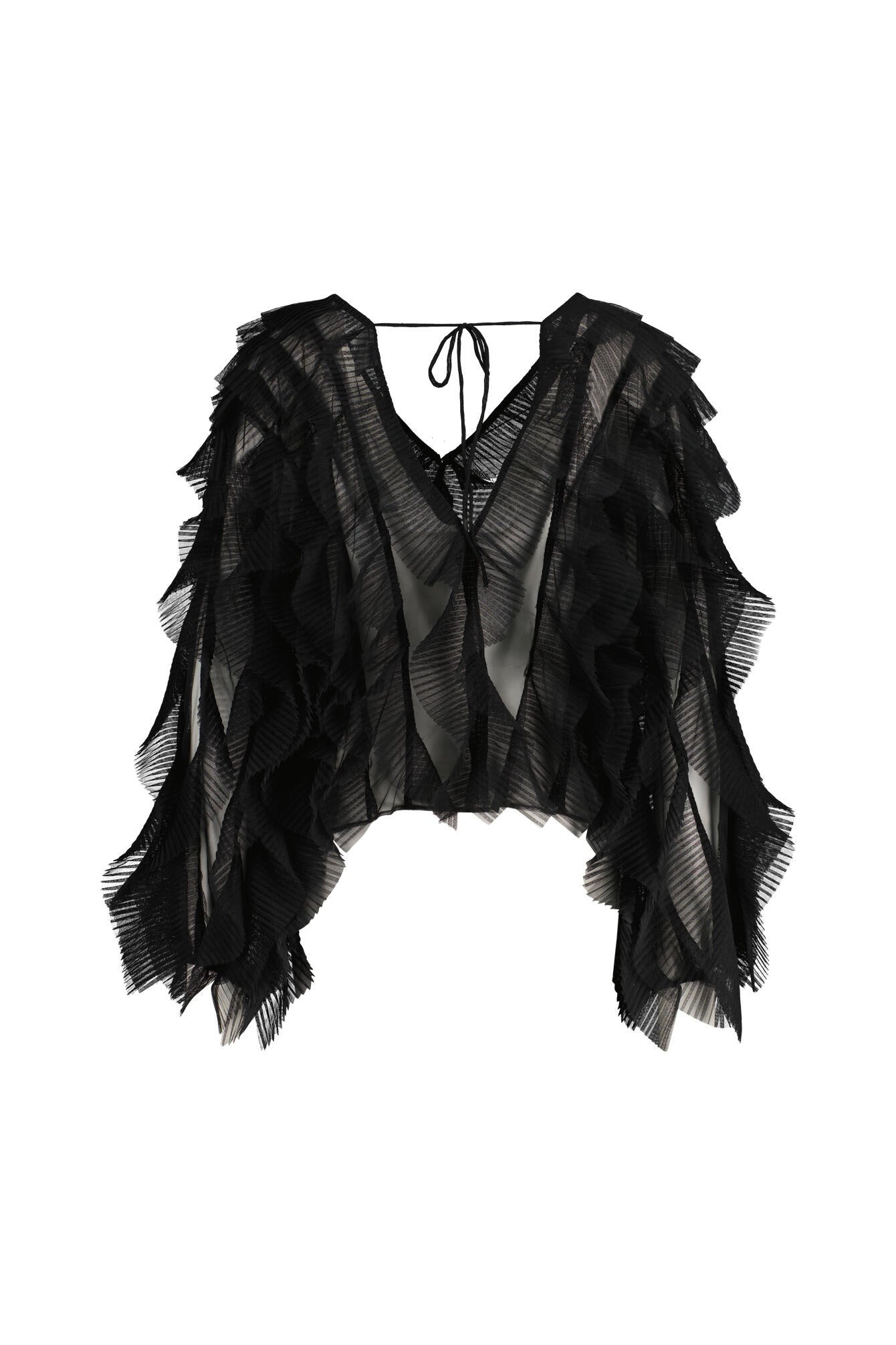 Tüllshirt PHORA - 9000 Raven - Schwarz