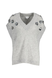 Strickpullunder SPENCER aus Alpaka-Wollmix - 9350 Grey - Grau