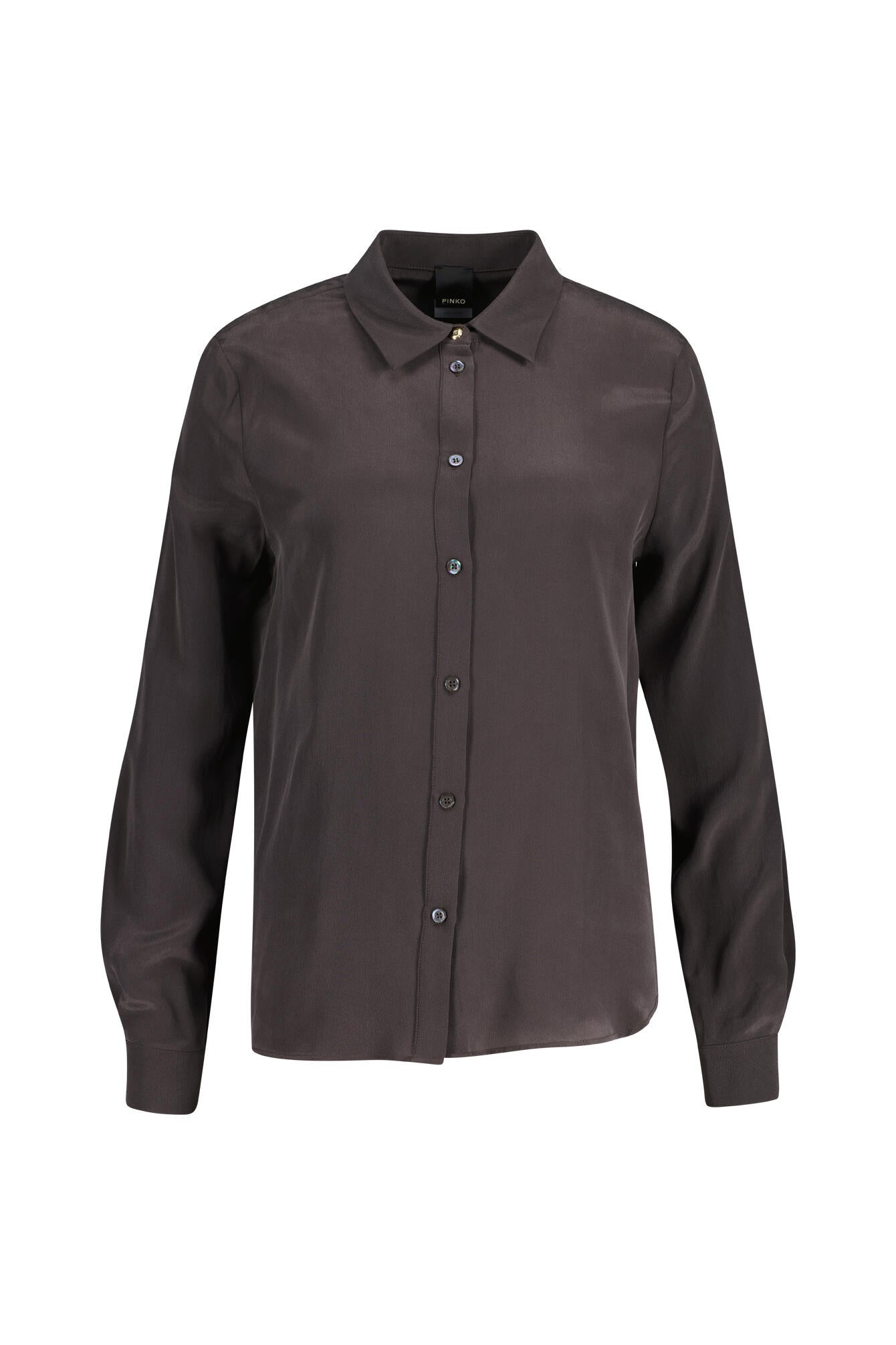Bluse aus Seide - M04 Dark Brown - Braun