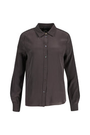 Bluse aus Seide - M04 Dark Brown - Braun