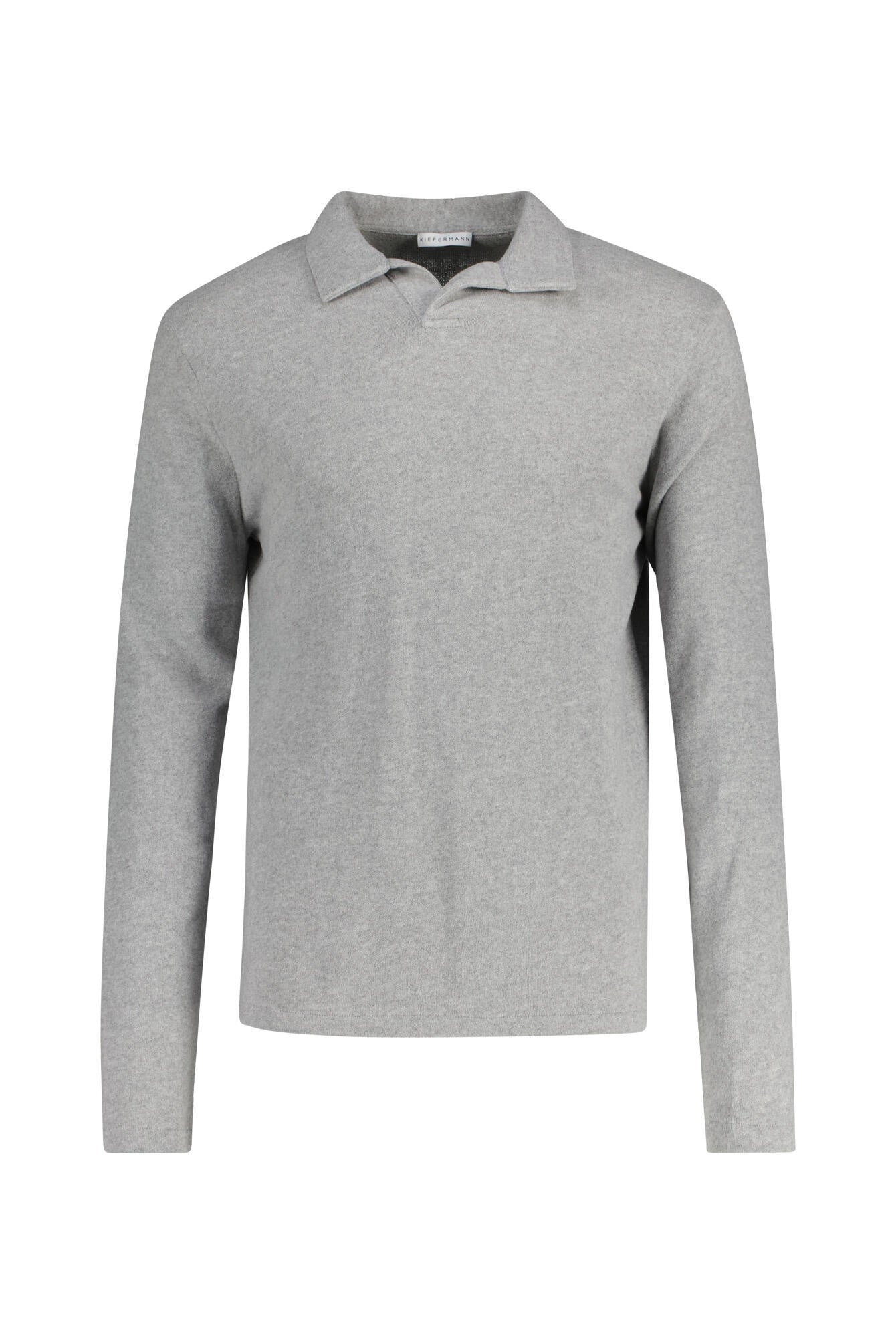 Strick-Poloshirt TONIN aus Baumwollmix - 46 Silver Mel - Grau