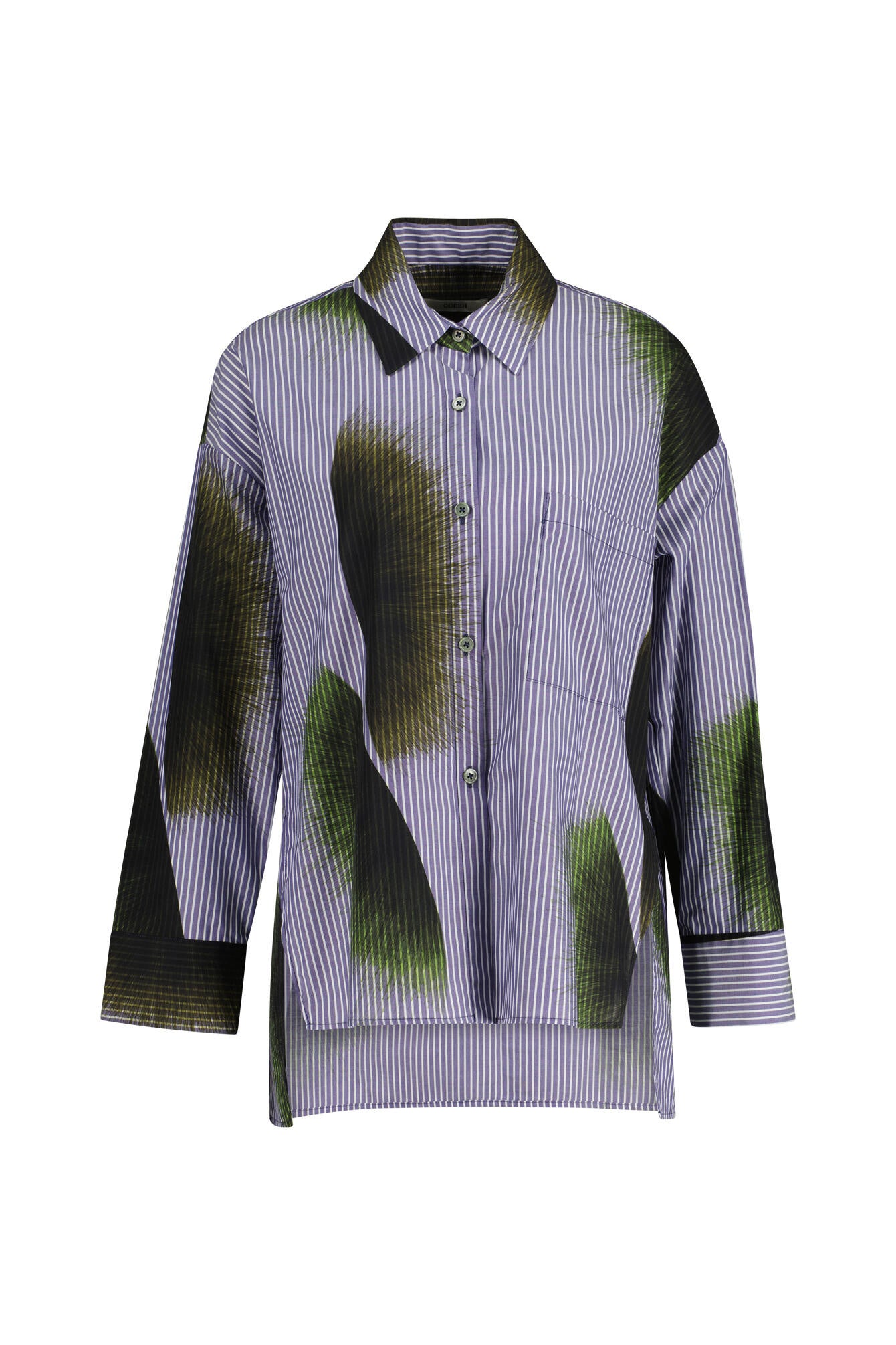 Bluse aus Baumwolle - 887 Moss - Blau