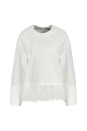 Schlupfbluse aus Baumwolle - 10 White - Weiß