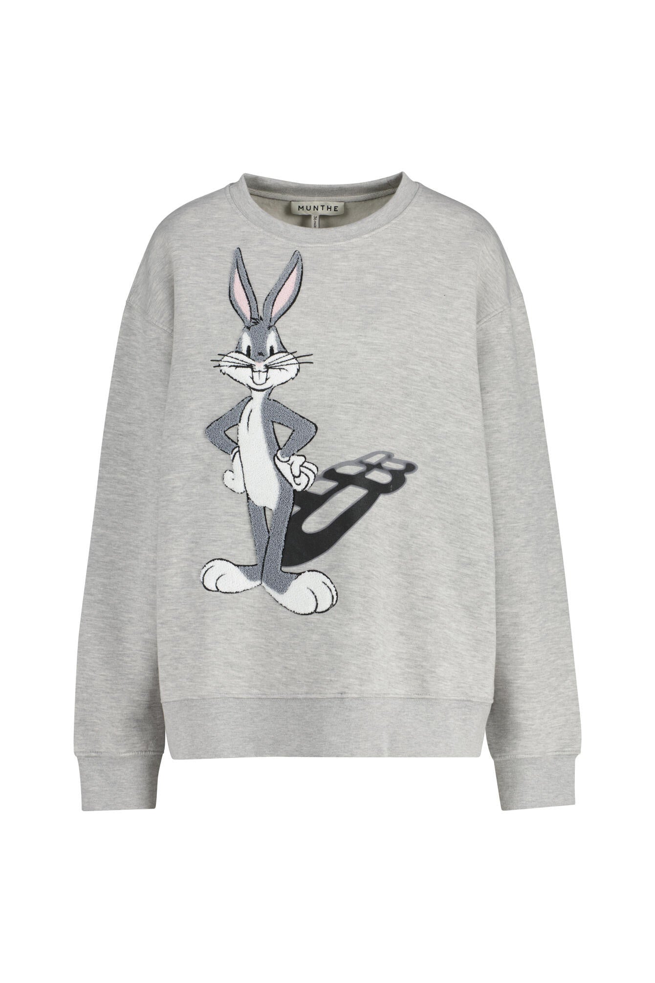 Sweatshirt LAMI LOONEY TUNES X MUNTHE - 80 Light Grey - Grau