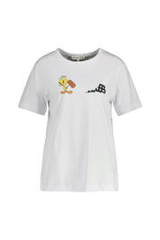T-Shirt LACIN LOONEY TUNES X MUNTHE - 33 White - Weiß