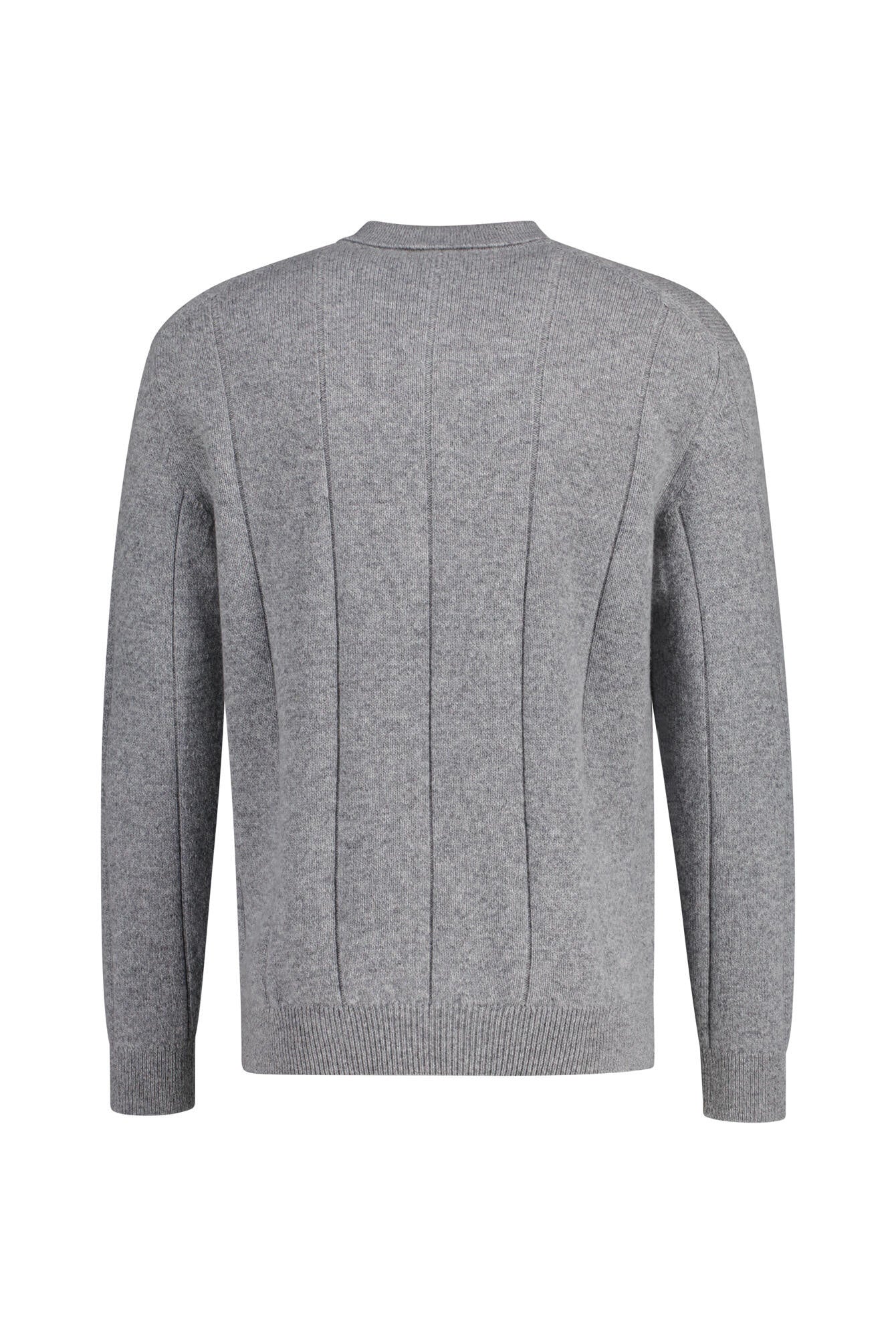 Strickpullover aus Wolle - 14 - Grau