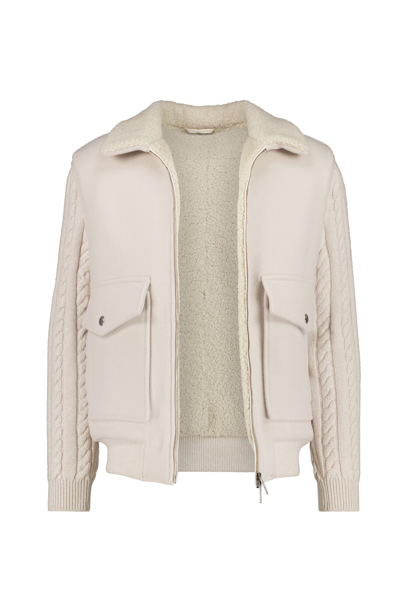 Übergangsjacke aus hochwertiger Wolle - 02 - Creme