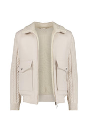 Übergangsjacke aus hochwertiger Wolle - 02 - Creme