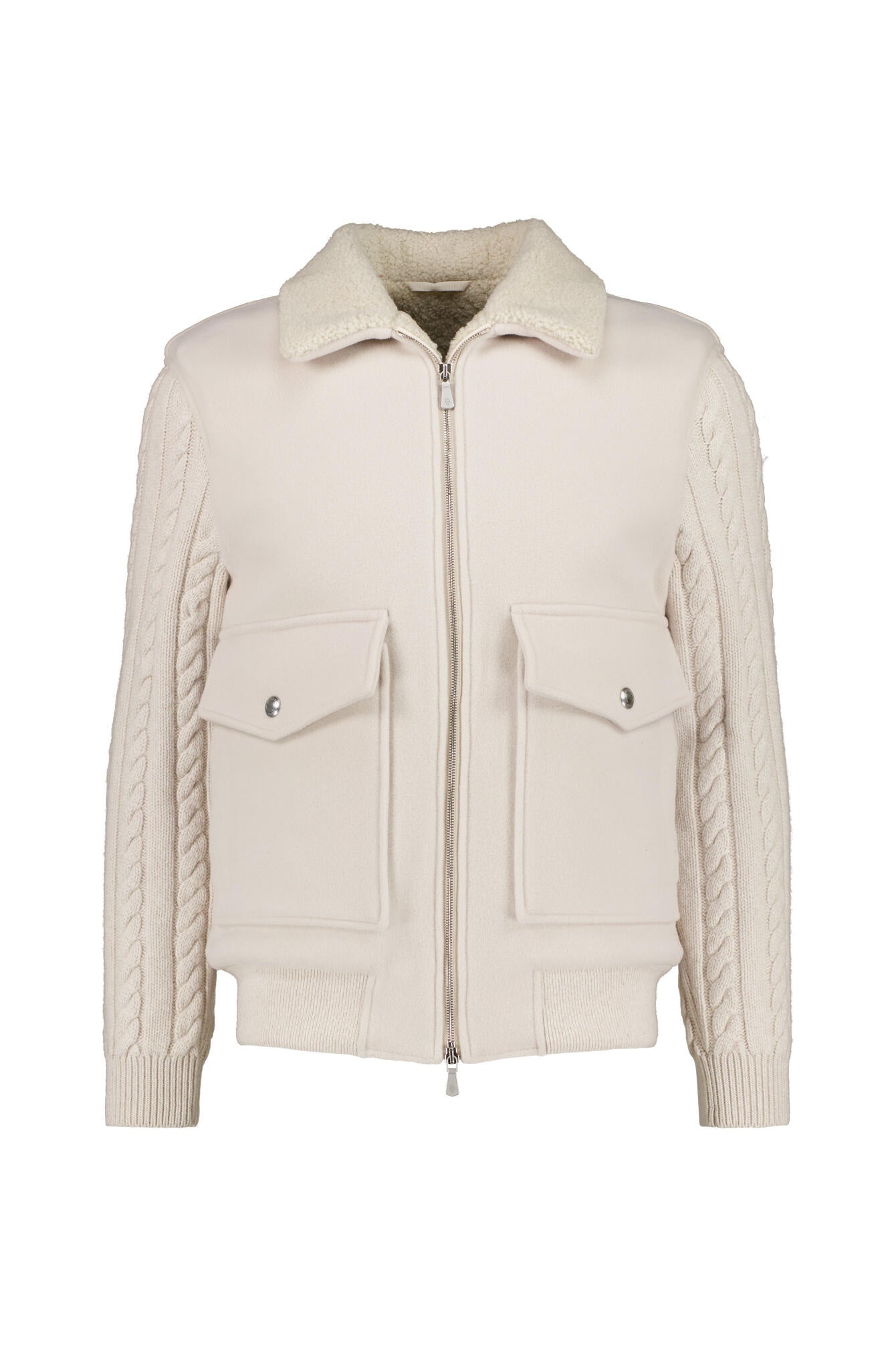 Übergangsjacke aus hochwertiger Wolle - 02 - Creme