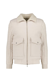 Übergangsjacke aus hochwertiger Wolle - 02 - Creme