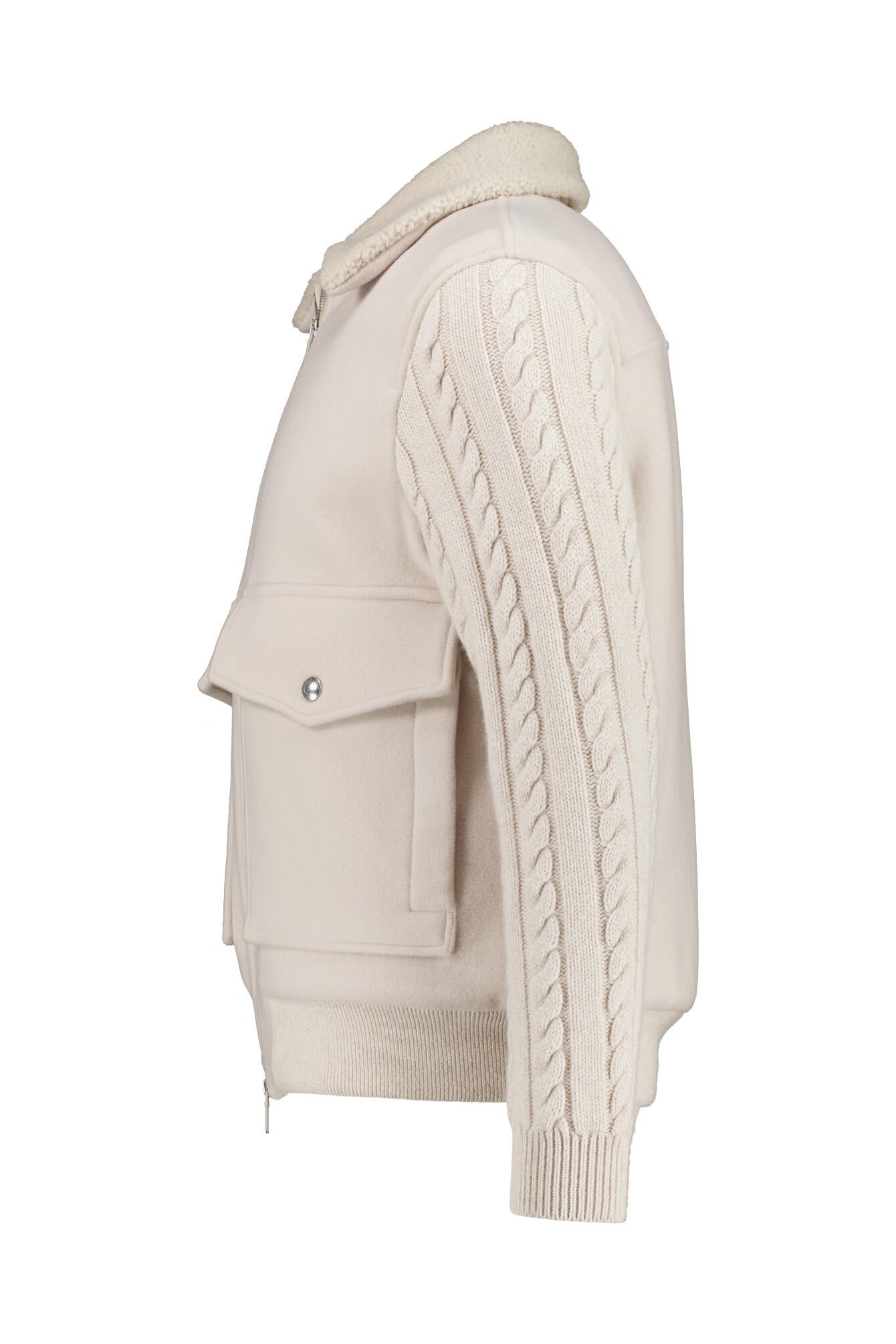 Übergangsjacke aus hochwertiger Wolle - 02 - Creme