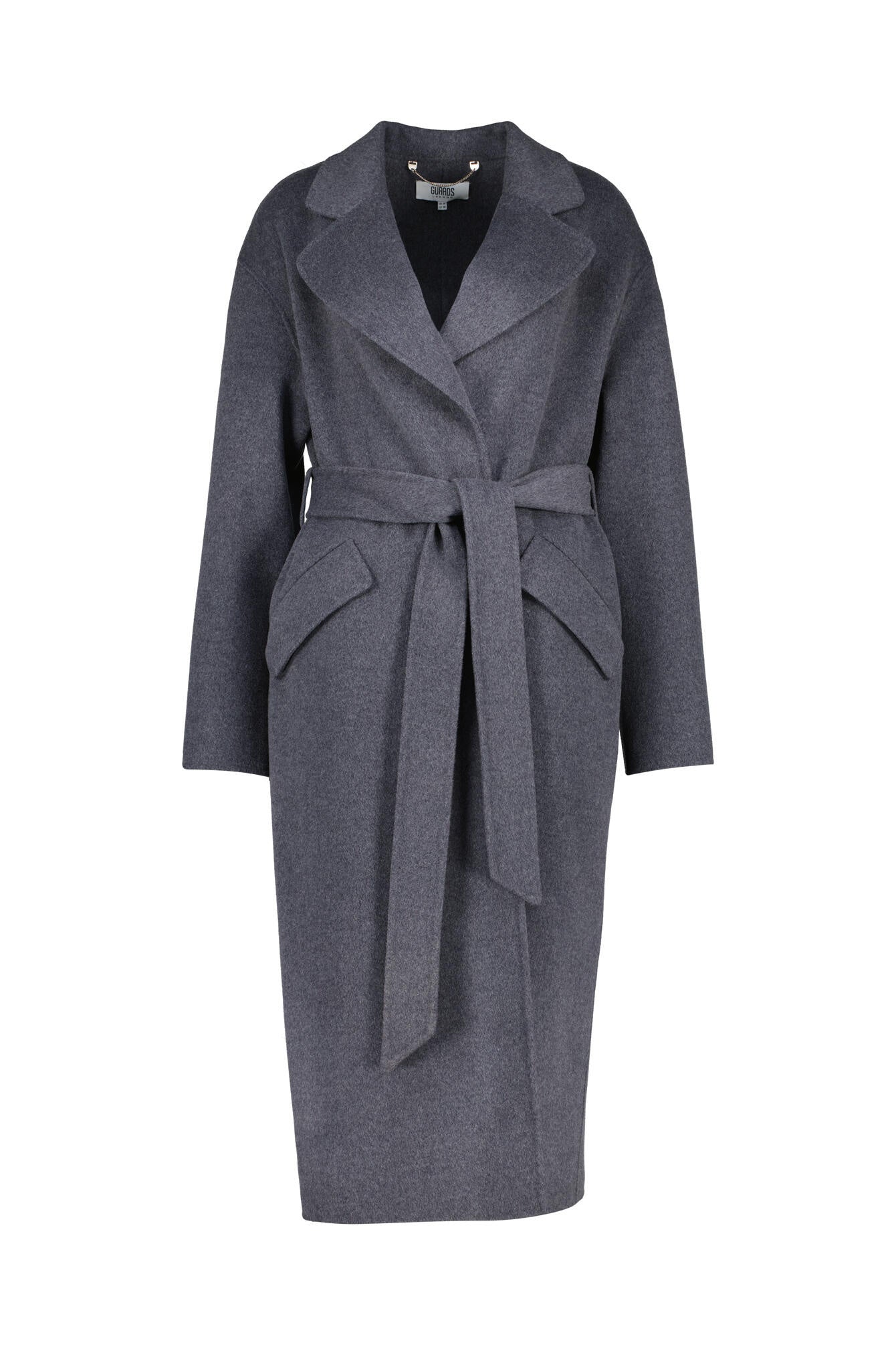 Wollmantel KELLY mit Reverskragen - Pewter - Blau