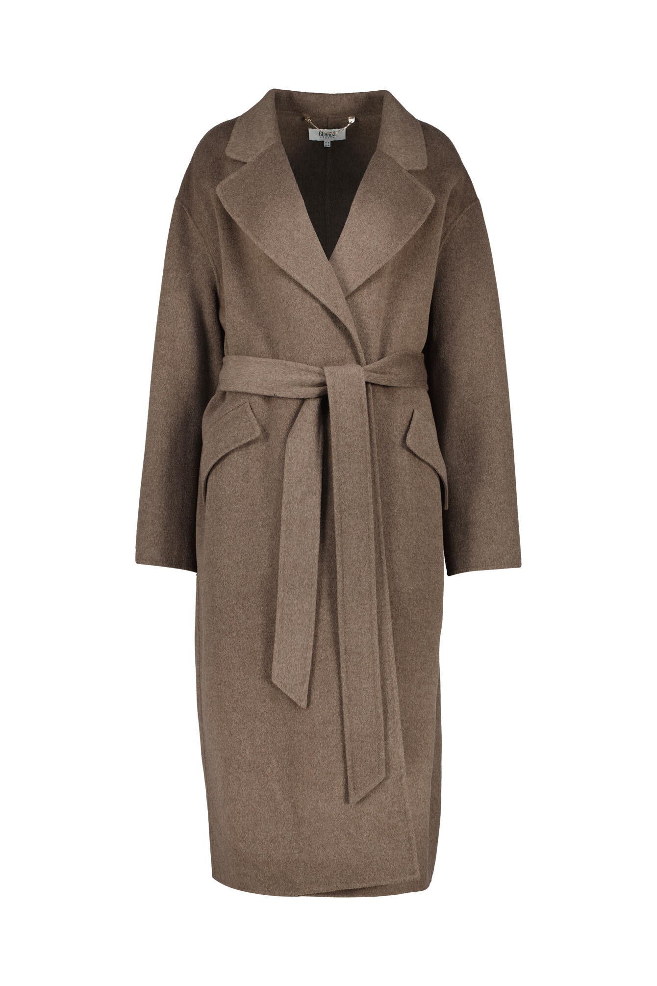 Wollmantel KELLY mit Reverskragen - Taupe - Braun