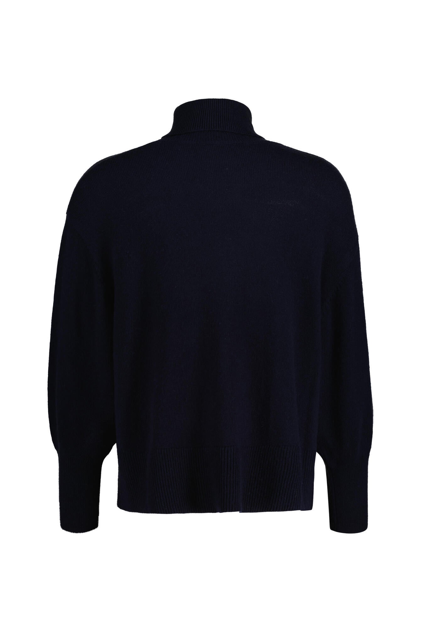 Strickpullover mit Rollkragen - Navy - Blau