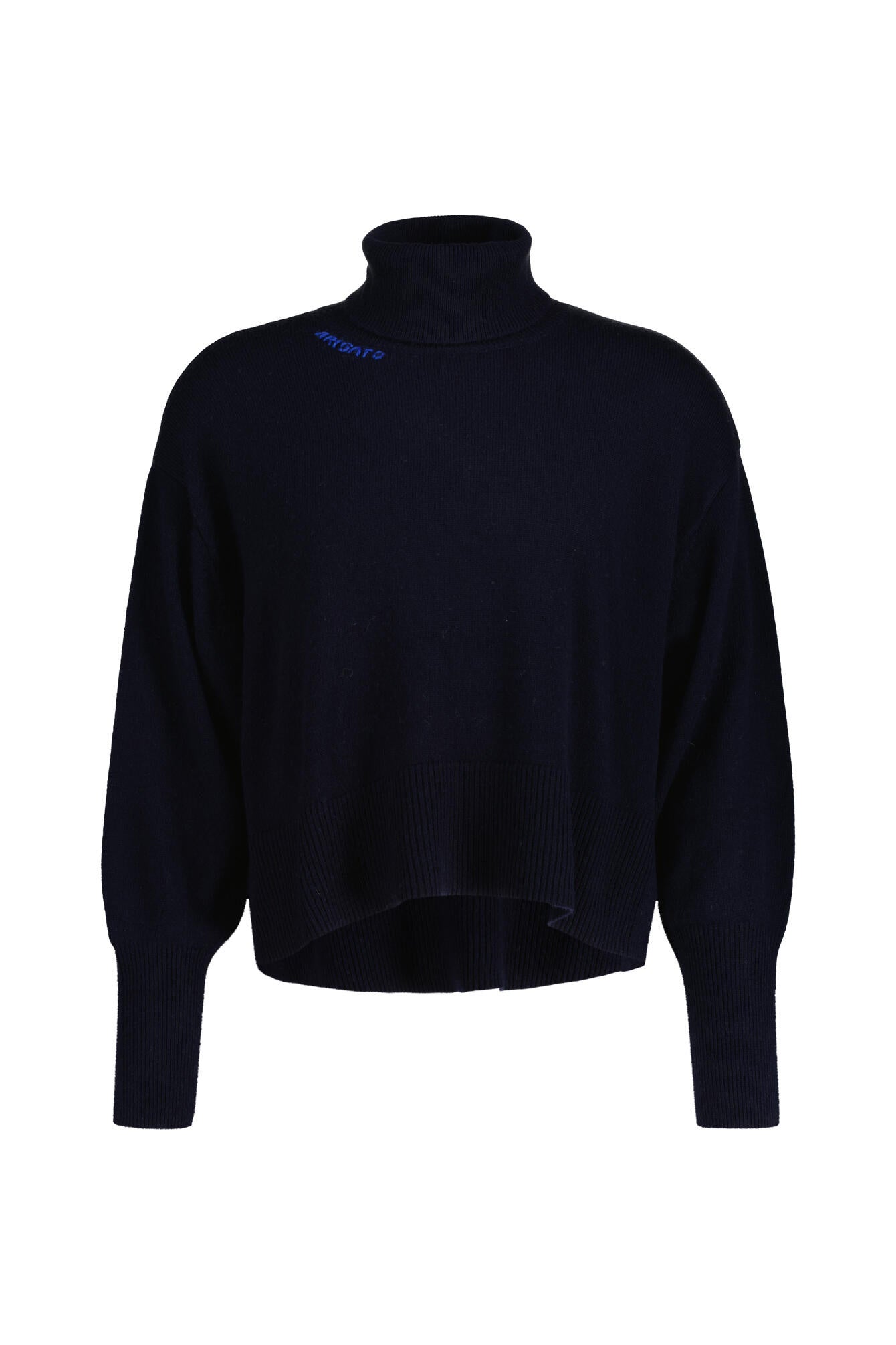 Strickpullover mit Rollkragen - Navy - Blau