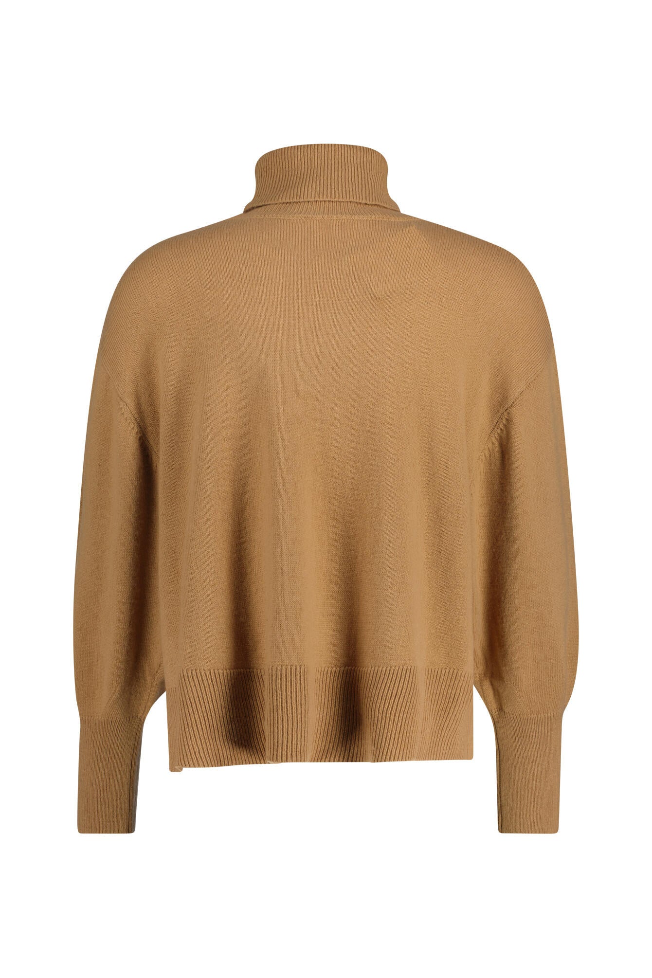 Strickpullover mit Rollkragen - Camel - Braun