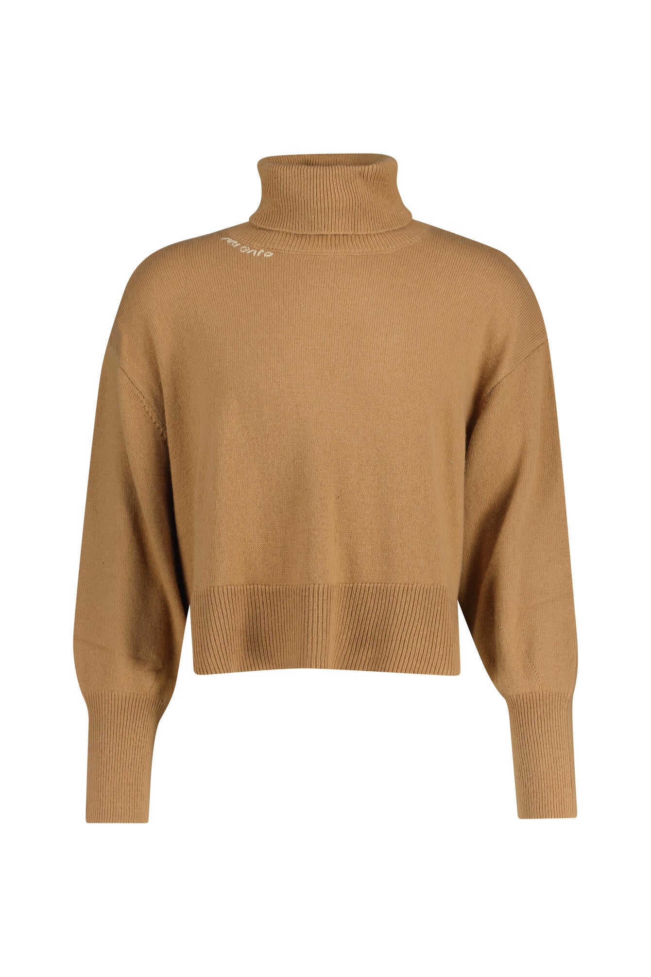 Strickpullover mit Rollkragen - Camel - Braun