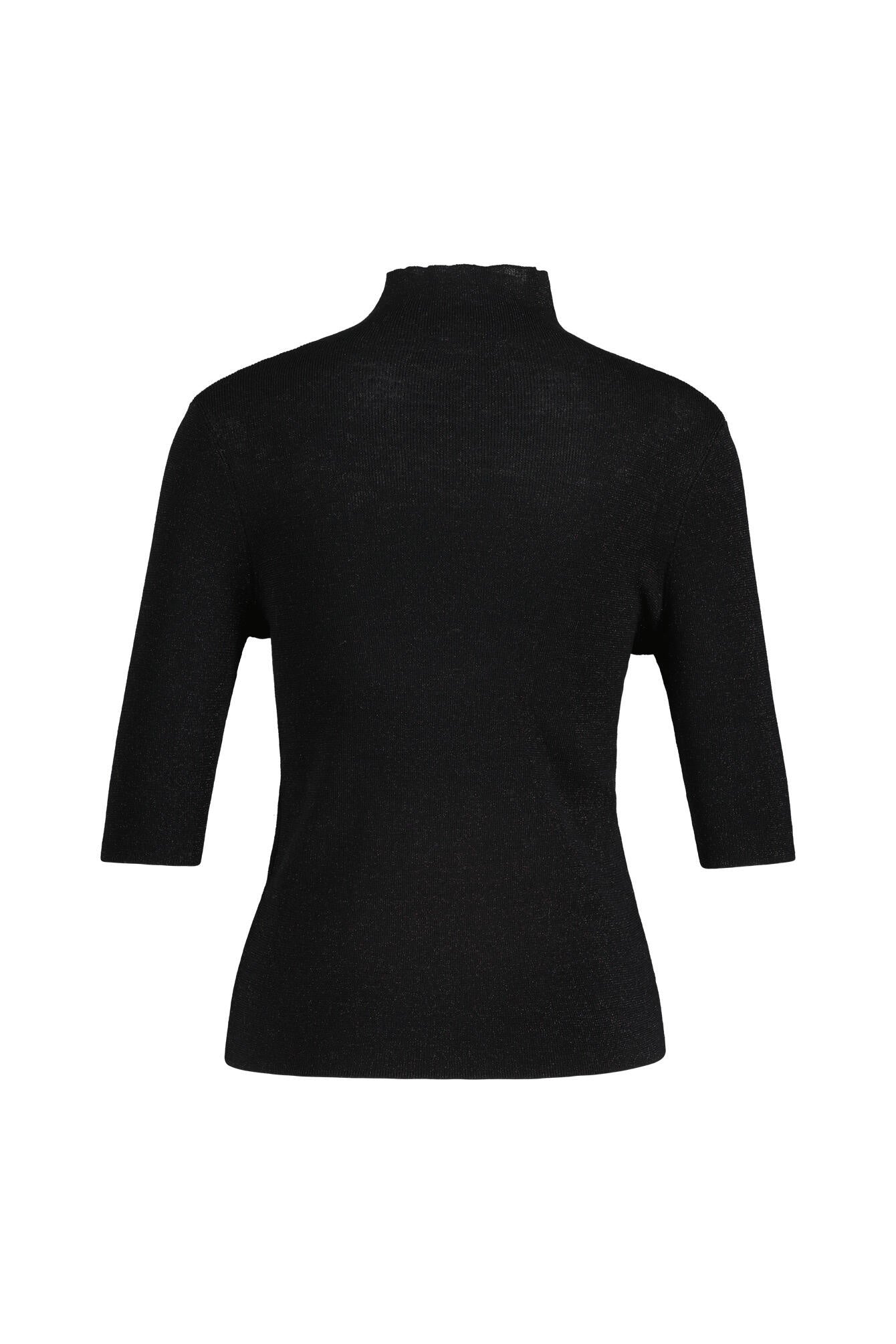Strickshirt 3/4 Arm - 113 Black - Schwarz