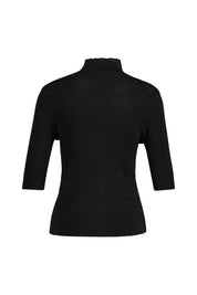 Strickshirt 3/4 Arm - 113 Black - Schwarz