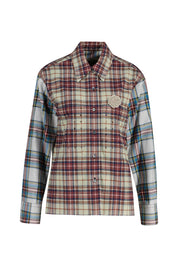 Flanellbluse aus Baumwolle - 1 Multi - Rot