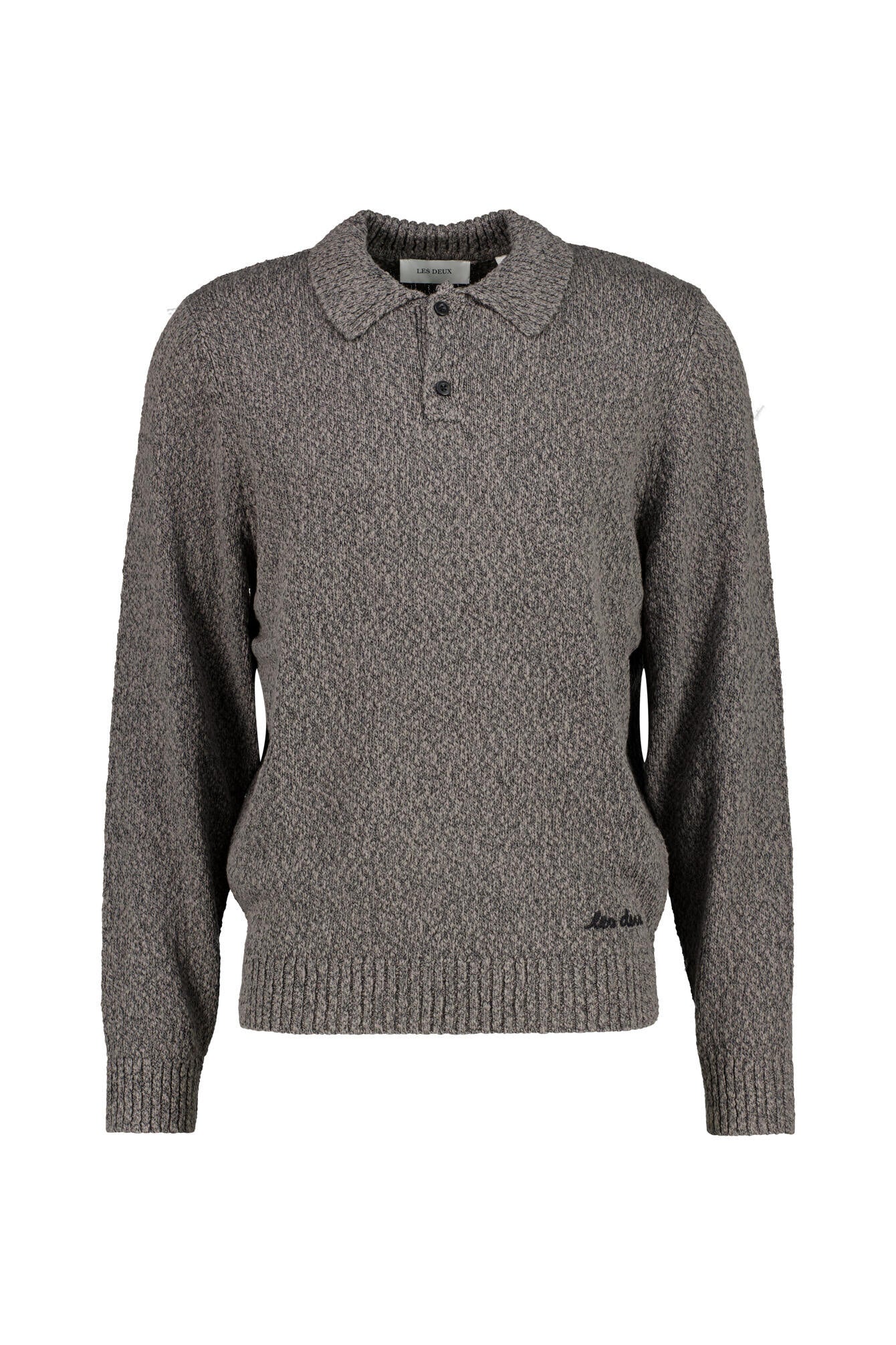 Strickpullover BILLY MOULINÉ aus Baumwolle - 100 Black - Grau