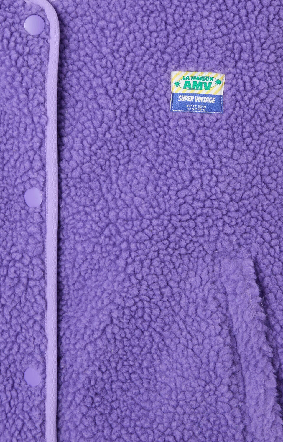 Fleeceweste mit V-Ausschnitt - Purple - Violett