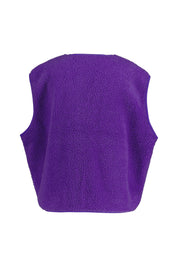 Fleeceweste mit V-Ausschnitt - Purple - Violett