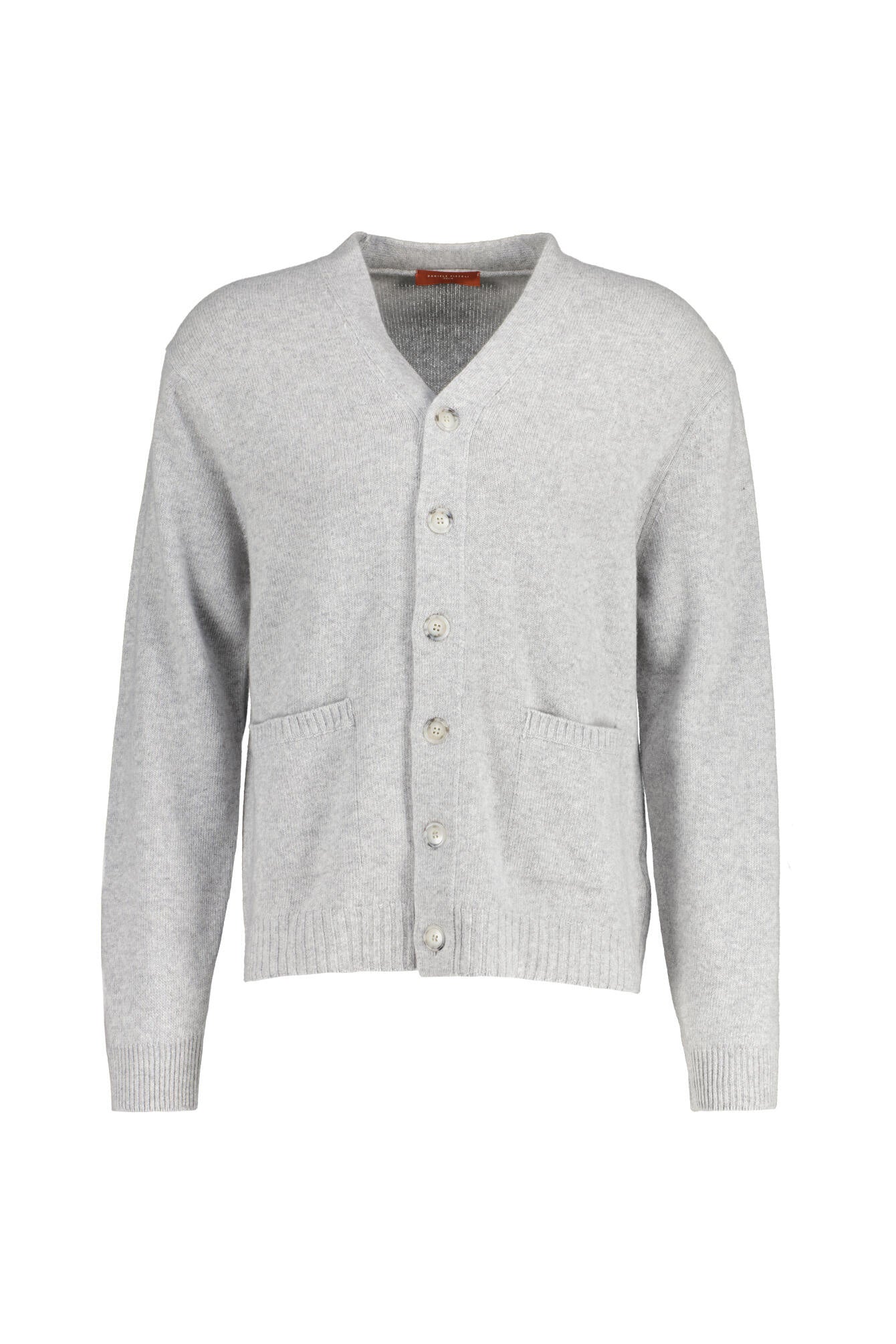 Strick-Cardigan aus Merinowolle - 0011 - Grau