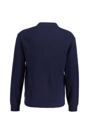 Strick-Cardigan aus Merinowolle - 0023 - Blau