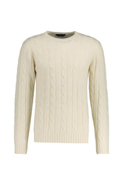 Strickpullover aus Merinowolle - 0001 - Weiß