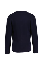 Strick-Sakko aus Merinowolle - 0023 - Blau