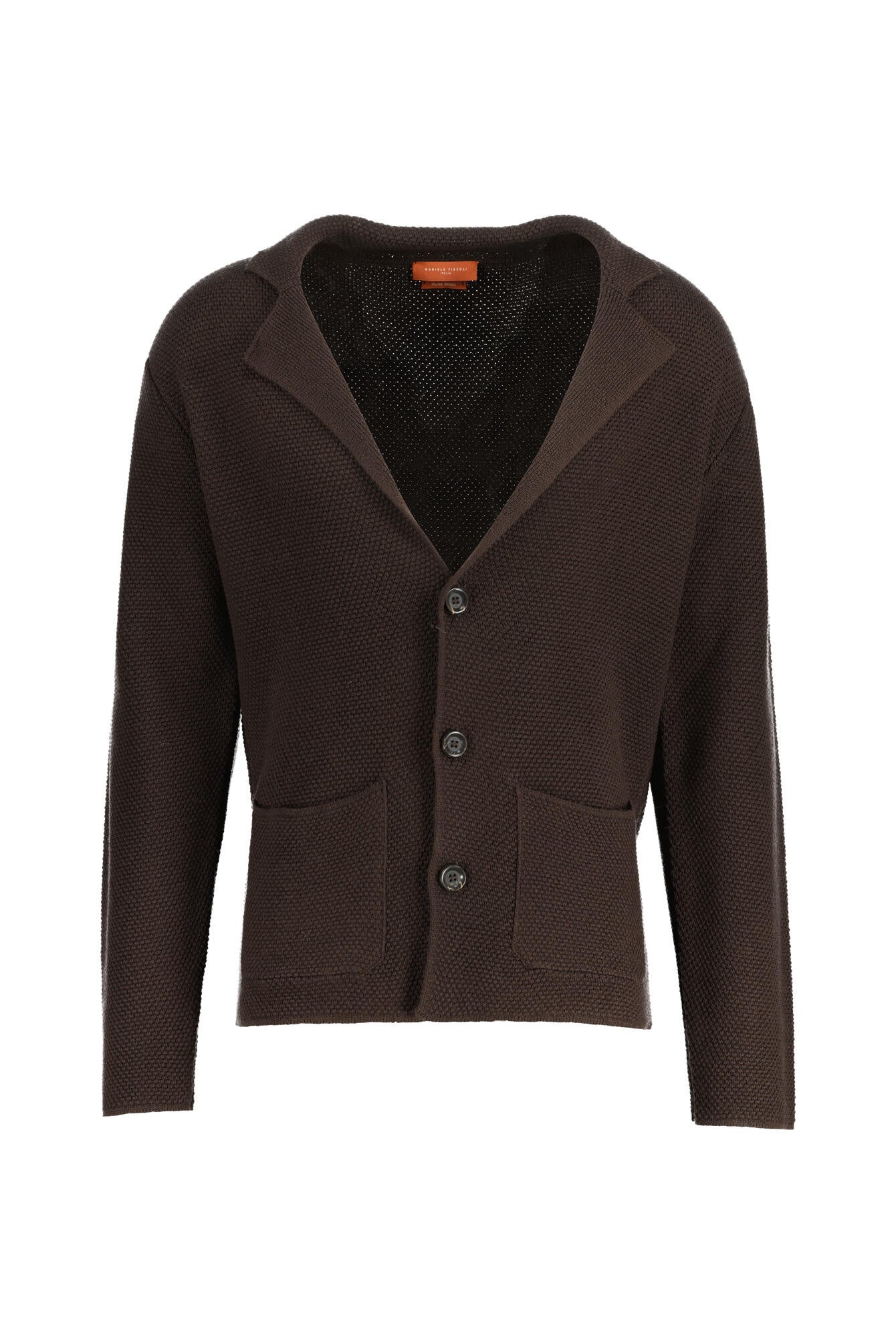 Strick-Sakko aus Merinowolle - 0033 - Braun