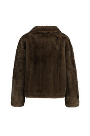 Jacke HOLUNDA mit Felloptik - 171717 Mokka - Braun
