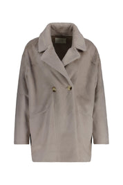 Jacke HEDA in Felloptik - 030 Light Grey - Grau
