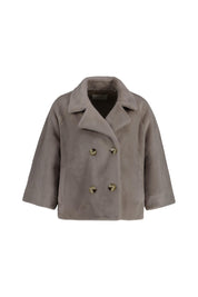 Jacke DOLORES in Felloptik - 030 Light Grey - Grau