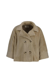 Jacke DOLORES in Felloptik - 135 Sand - Beige