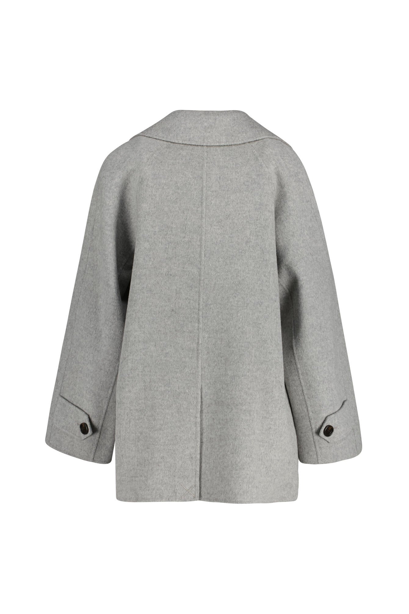 Kurzmantel KAILA aus Wolle - Light Grey Melange - Grau