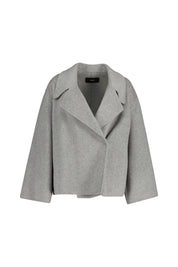 Übergangsjacke MALIKA aus Wolle - Light Grey Melange - Grau