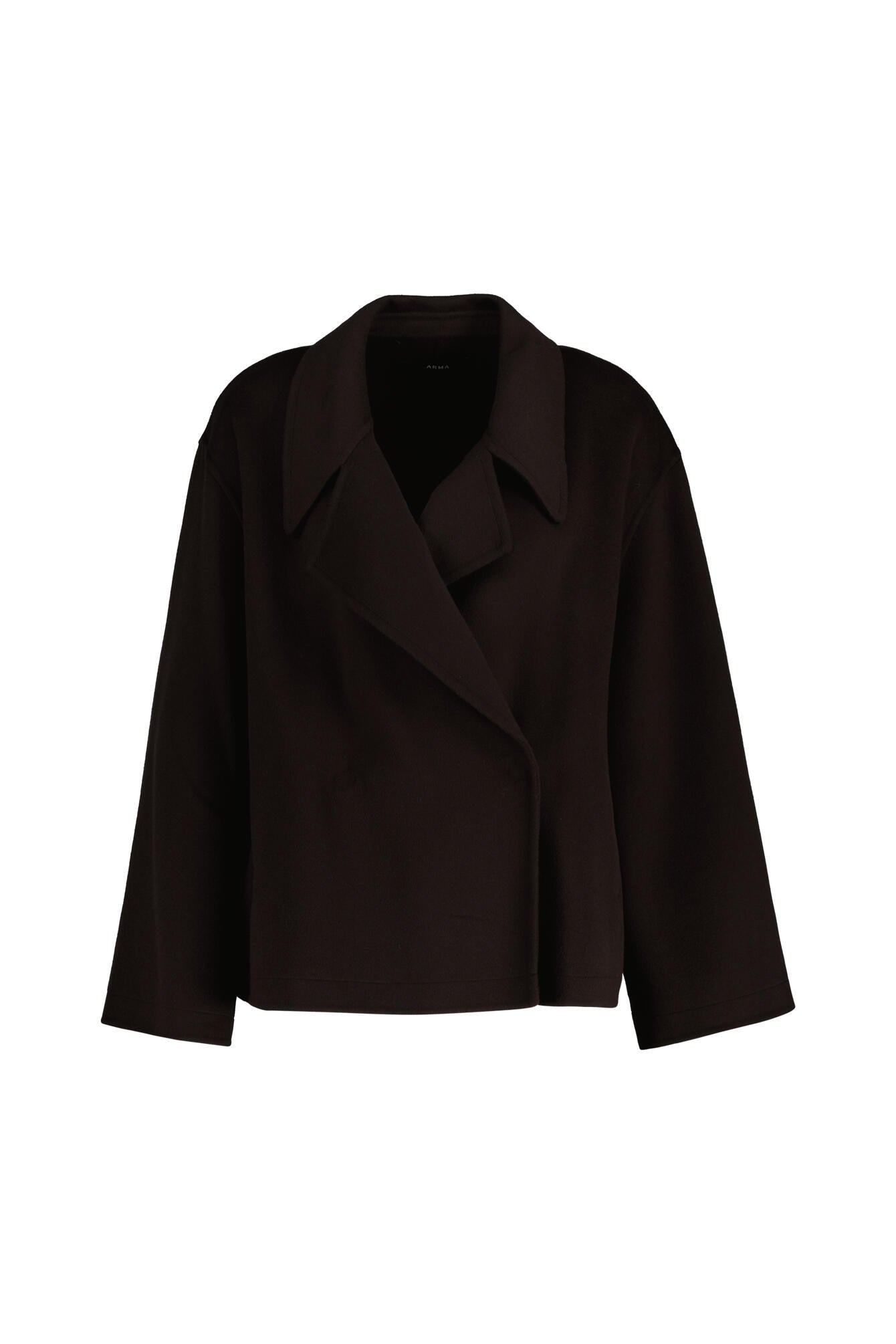 Übergangsjacke MALIKA aus Wolle - Umber - Braun