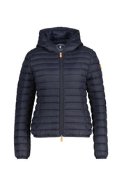 Steppjacke mit Kapuze - 90010 Blue Black - Schwarz