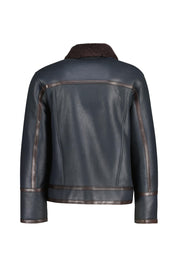 Lederjacke Regular Fit - 890 - Schwarz