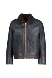 Lederjacke Regular Fit - 890 - Schwarz