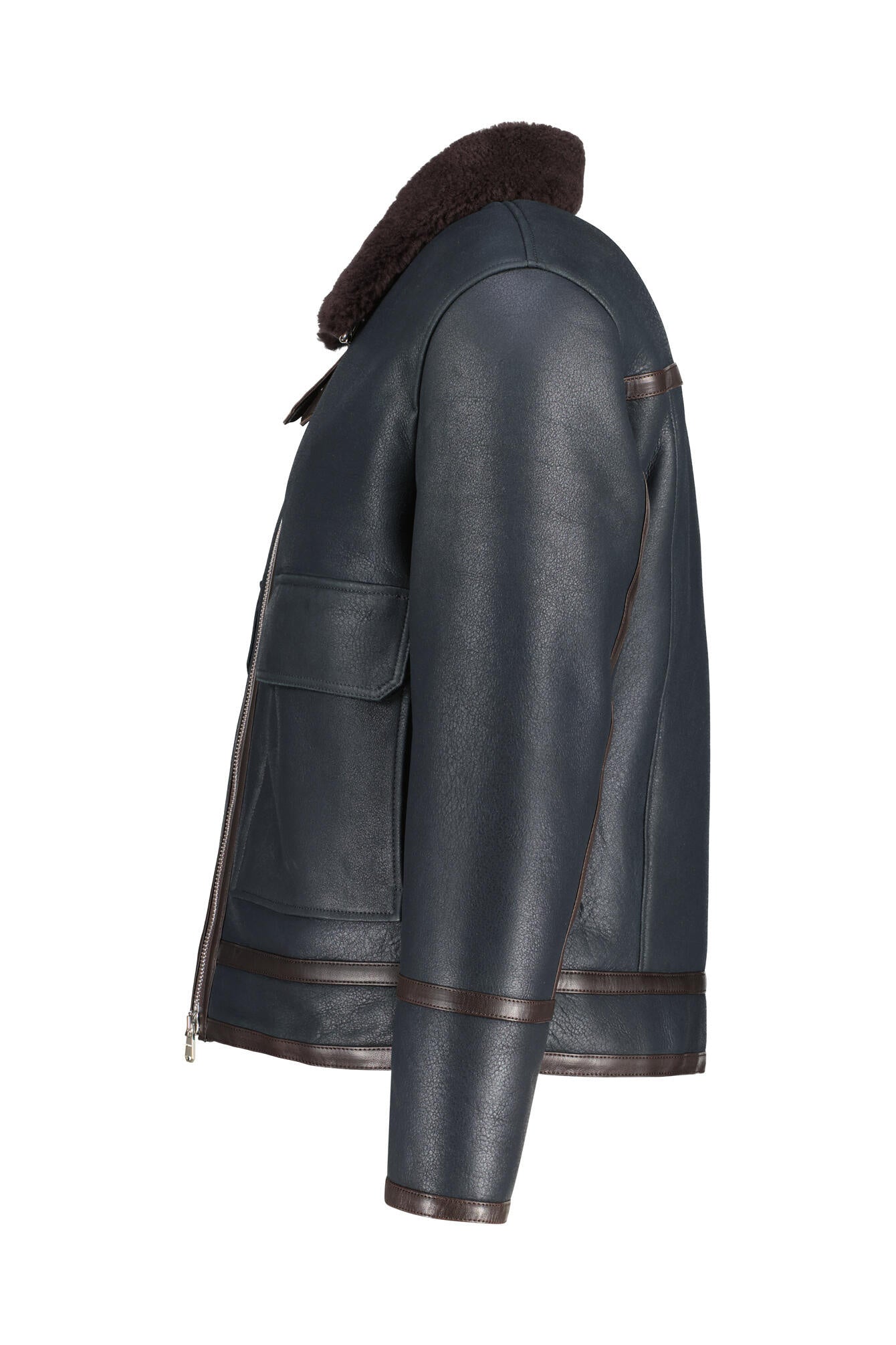 Lederjacke Regular Fit - 890 - Schwarz