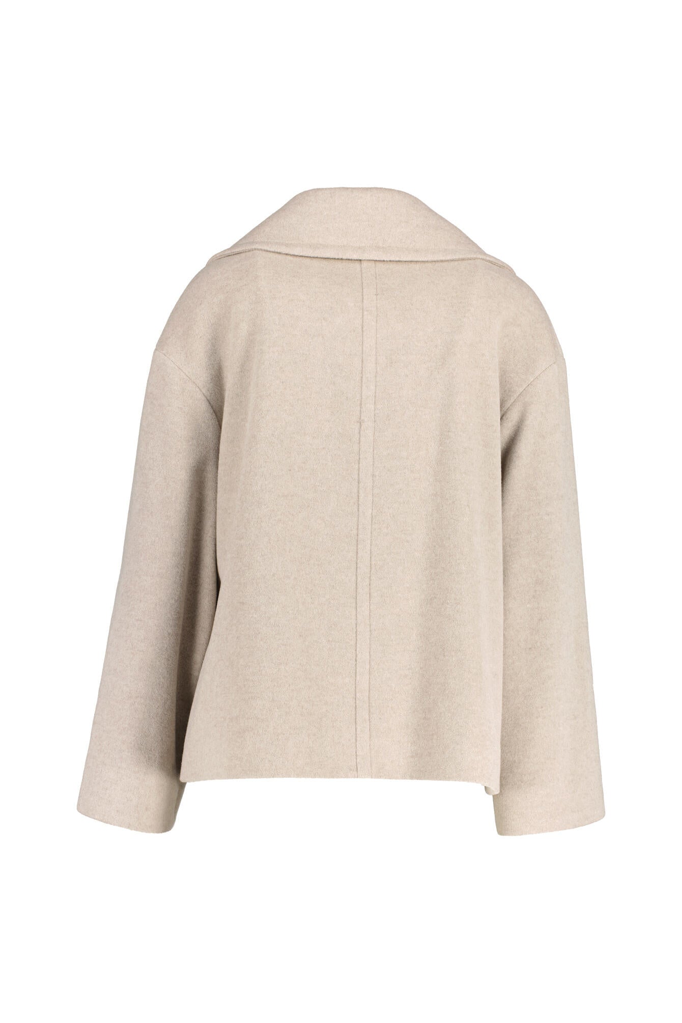 Kurzmantel aus Wolle - Beige