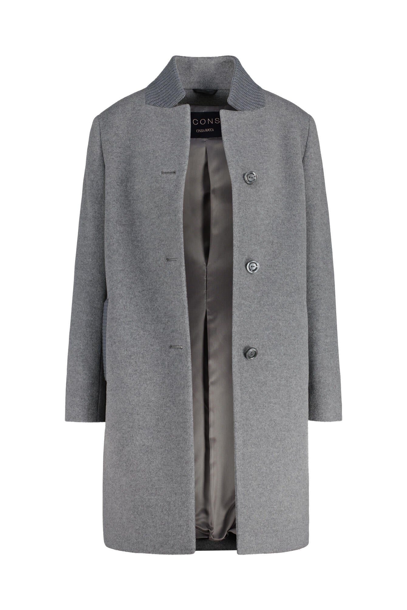 Mantel aus Wolle - Grau