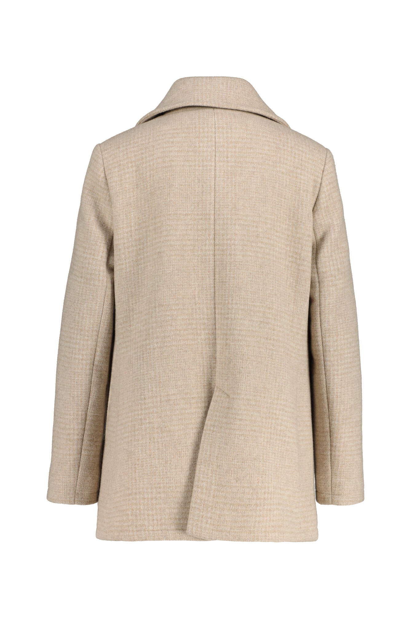 Kurzmantel aus Wolle - Beige
