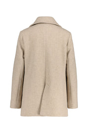 Kurzmantel aus Wolle - Beige